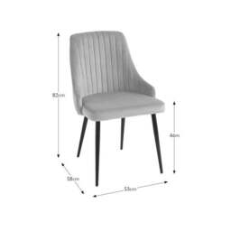Shea Set of 2 Dining Chairs, Velvet - thumbnail 5