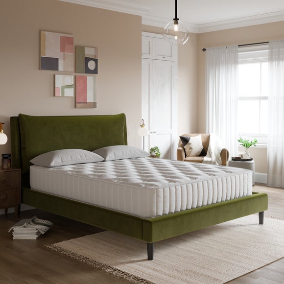 Skylar Velvet Pillow Back Bed Frame - image 1