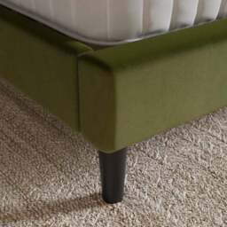 Skylar Velvet Pillow Back Bed Frame - thumbnail 5