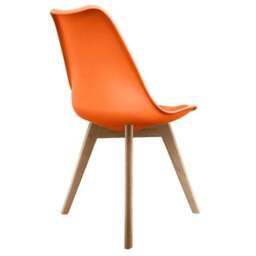 Fusion Living Soho Plastic Dining Chair with Squared Legs - thumbnail 5