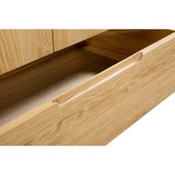 Curve Double 1 Drawer Wardrobe, Oak - thumbnail 6