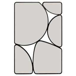 Multi Pebble Rectangle Wall Mirror - thumbnail 3
