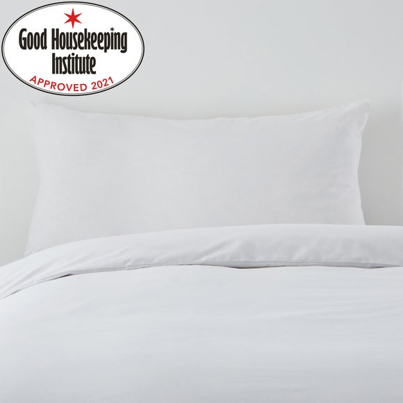 Non Iron Plain Dye White Kingsize Pillowcase
