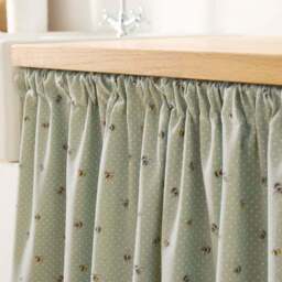 Bees Slot Top Unlined Undercounter Curtain - thumbnail 2