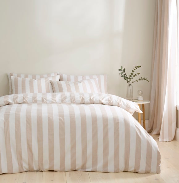 Maisie Woven Stripe 100% Cotton Duvet Cover & Pillowcase Set - image 1