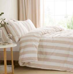 Maisie Woven Stripe 100% Cotton Duvet Cover & Pillowcase Set - thumbnail 4
