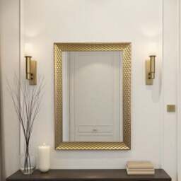 Yearn Diamont Framed Bevelled Rectangle Wall Mirror - thumbnail 1