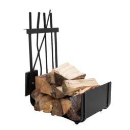 Snug - Fireside Hazel Iron 5 Piece Fireside Companion Set with Firewood Holder - thumbnail 6