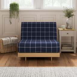 Mito Window Pane Check Single Futon - thumbnail 1