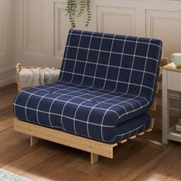 Mito Window Pane Check Single Futon - thumbnail 3