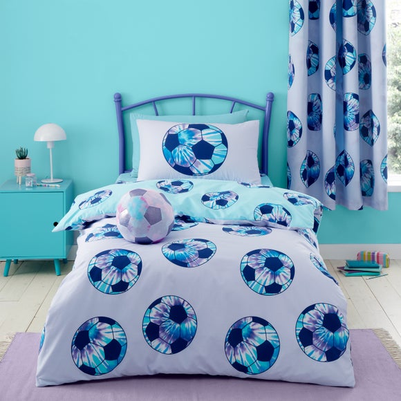 Catherine Lansfield Tie Dye Football Purple Reversible Duvet Cover and Pillowcase Set - image 1