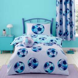Catherine Lansfield Tie Dye Football Purple Reversible Duvet Cover and Pillowcase Set - thumbnail 1