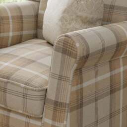 Oswald Padded Pushback Check Armchair - thumbnail 4