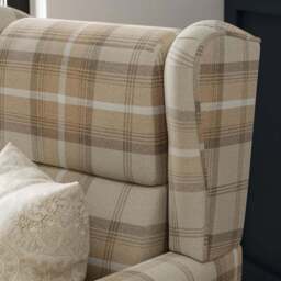 Oswald Padded Pushback Check Armchair - thumbnail 5