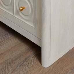 Theodore 2 Drawer Wide Bedside Table, Mango Wood - thumbnail 4