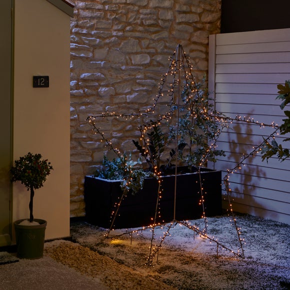 150cm Large Metal Weatherproof Light Up Star