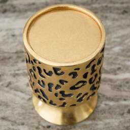 Gold Leopard Print Candle Holder - thumbnail 2
