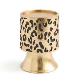 Gold Leopard Print Candle Holder - thumbnail 3