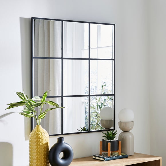 Apartment Window Square Overmantel Wall Mirror - image 1