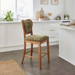 Betty Counter Height Bar Stool, Soft Chenille - thumbnail 1
