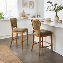 Betty Counter Height Bar Stool, Soft Chenille - thumbnail 2