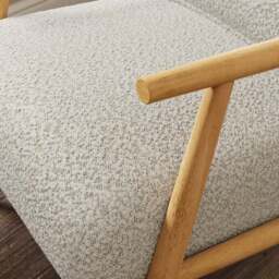 Alpine Boucle Spindle Wooden Arm Accent Chair - thumbnail 4