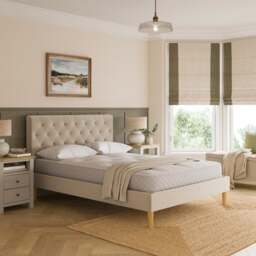 Emberly Chenille Bed Frame - thumbnail 1