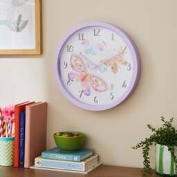 Buttterfly Round Wall Clock - thumbnail 1