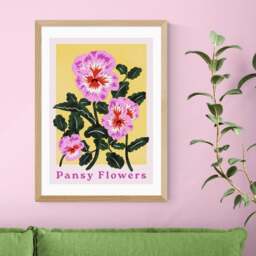 East End Prints Pansy Flowers Print - thumbnail 1