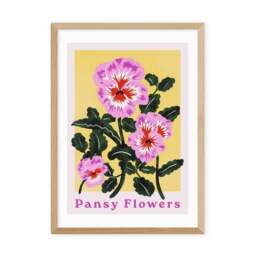 East End Prints Pansy Flowers Print - thumbnail 2