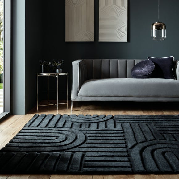 Supersoft Lush Geometric Faux Fur Arch Rug - image 1