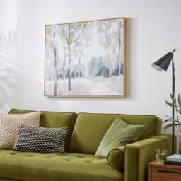 Blue Forest Framed Canvas