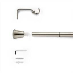 Trumpet Extendable Metal Curtain Pole - thumbnail 2