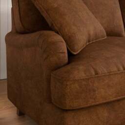 Beatrice II Relaxed Faux Leather Corner Chaise Sofa - thumbnail 4