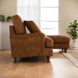 Beatrice II Relaxed Faux Leather Corner Chaise Sofa - thumbnail 3