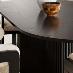 Amari 6 Seater Oval Dining Table, Oak - thumbnail 2