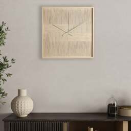 Hestia Square Woven Thread Wall Clock - thumbnail 1