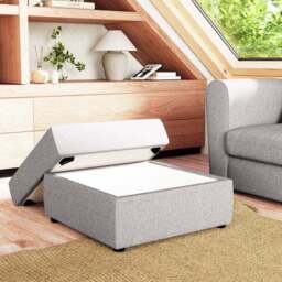 Square Soft Texture Storage Footstool - thumbnail 2