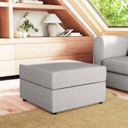 Square Soft Texture Storage Footstool - thumbnail 1