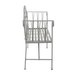 Wrought Iron 2 Seater Grey Bench - thumbnail 6