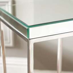Elysee Square Side Table, Mirrored Glass - thumbnail 3