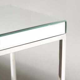 Elysee Square Side Table, Mirrored Glass - thumbnail 2
