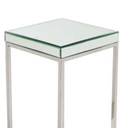 Elysee Square Side Table, Mirrored Glass - thumbnail 4