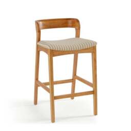 Melia Counter Height Barstool, Striped Fabric - thumbnail 5