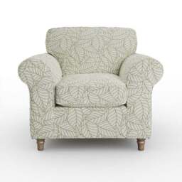 Flori Woven Leaf Fabric Armchair - thumbnail 6