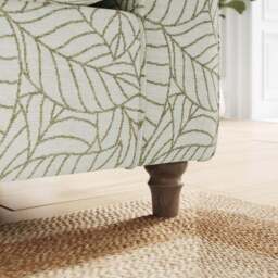 Flori Woven Leaf Fabric Armchair - thumbnail 4