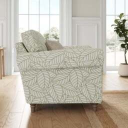 Flori Woven Leaf Fabric Armchair - thumbnail 2