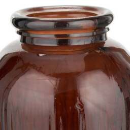 Tall Ribbed Recycled Glass Vase - thumbnail 6