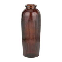 Tall Ribbed Recycled Glass Vase - thumbnail 2
