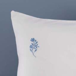 Izara Embroidered Microfibre Duvet Cover & Pillowcase Set - thumbnail 6